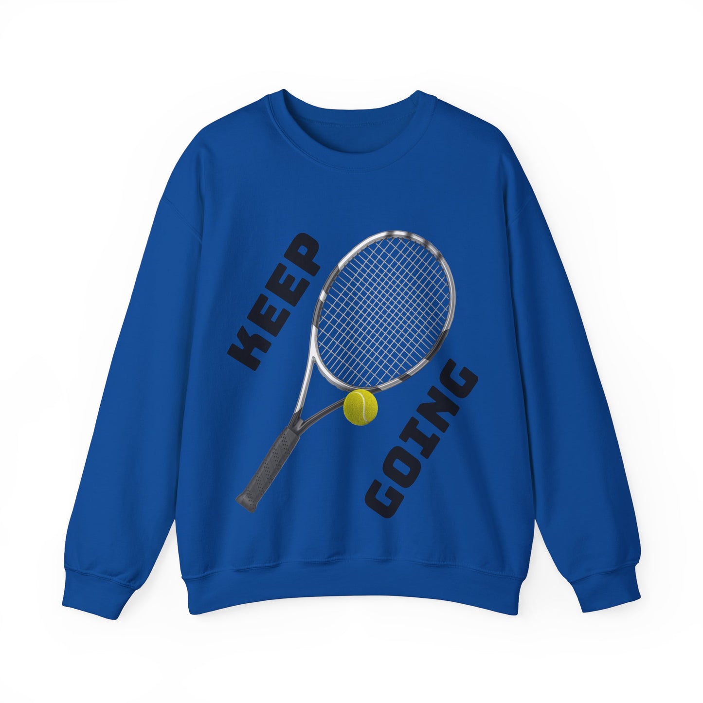 Keep Going - Unisex Tennis Sweatshirt, Heavy Blend Crewneck for Tennis Lovers, Motivational Sports Apparel