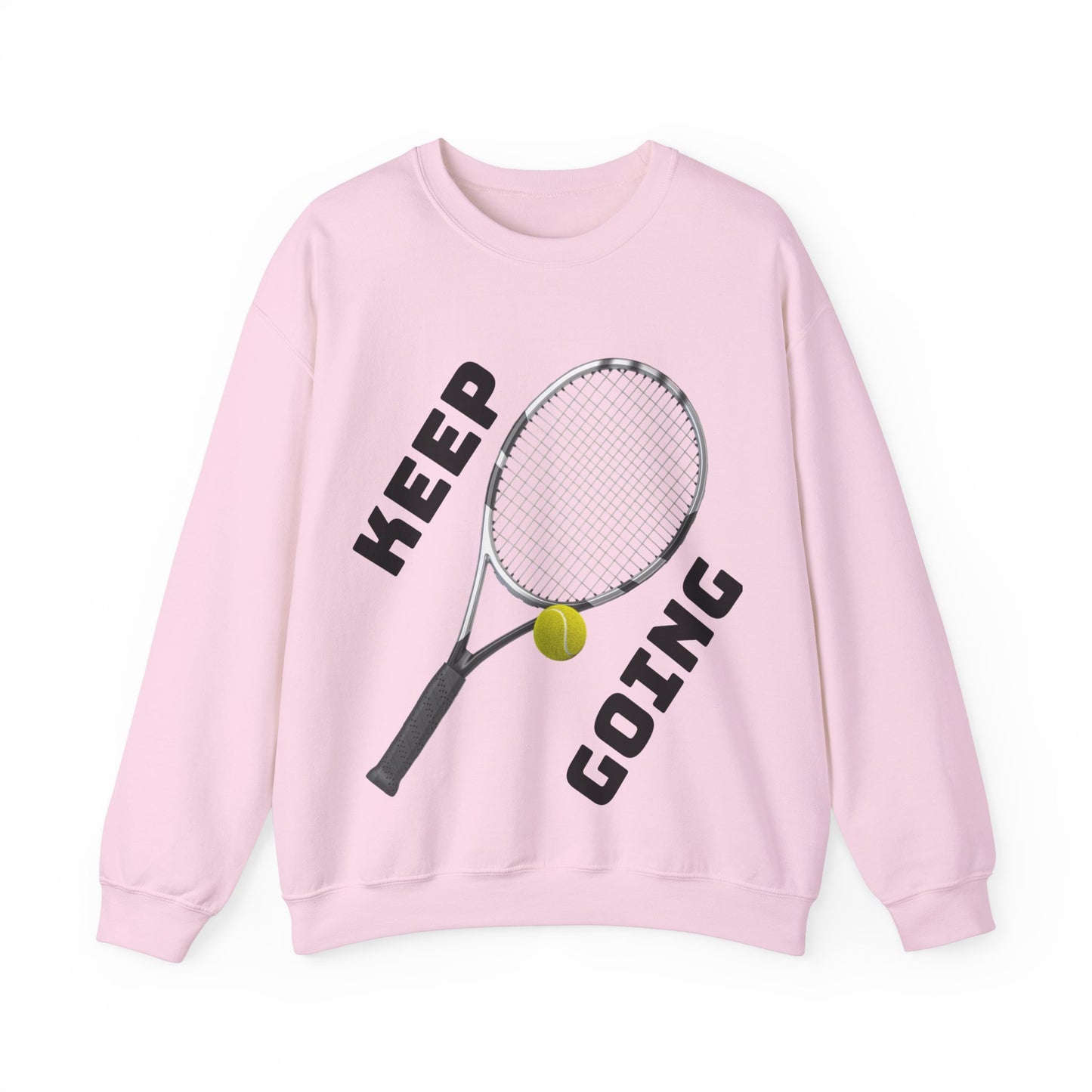 Keep Going - Unisex Tennis Sweatshirt, Heavy Blend Crewneck for Tennis Lovers, Motivational Sports Apparel